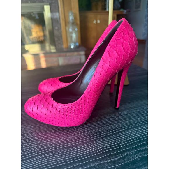 Roberto CAVALLI Bright Pink Scaled Stiletto Pump Heels Sz. 38 - Picture 6 of 7